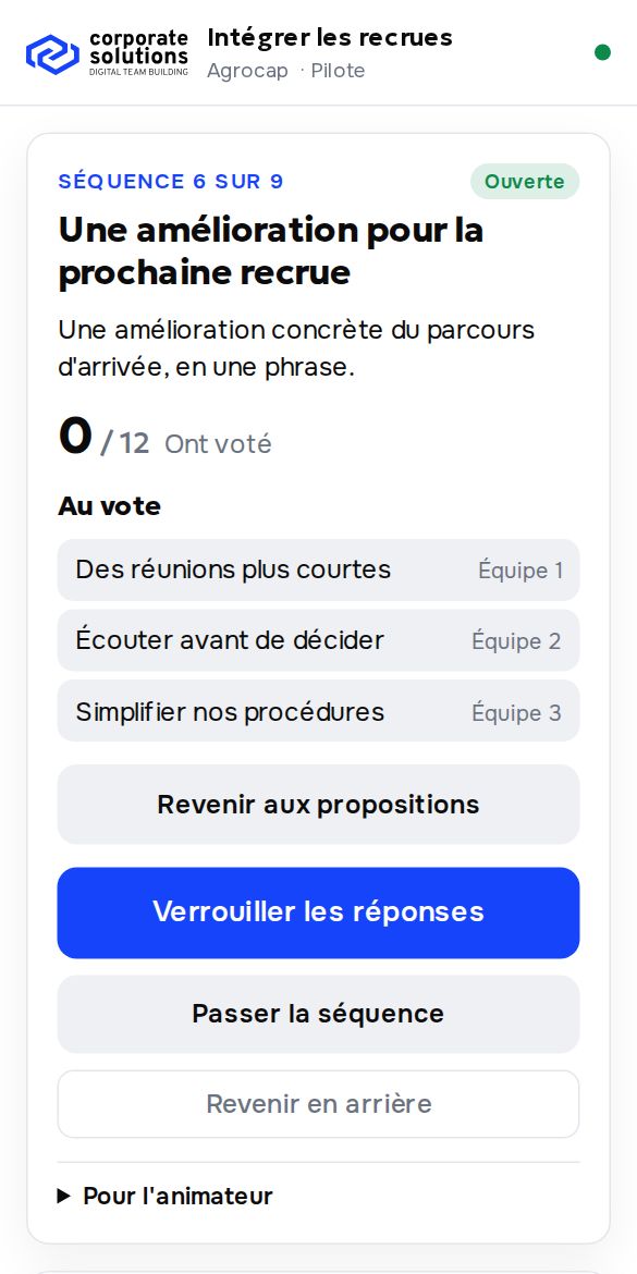 Le Pilote de l'animateur